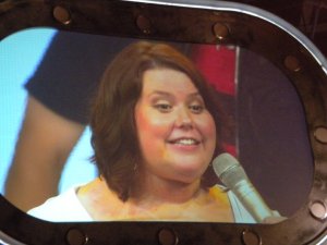 Teri on stage during the finale