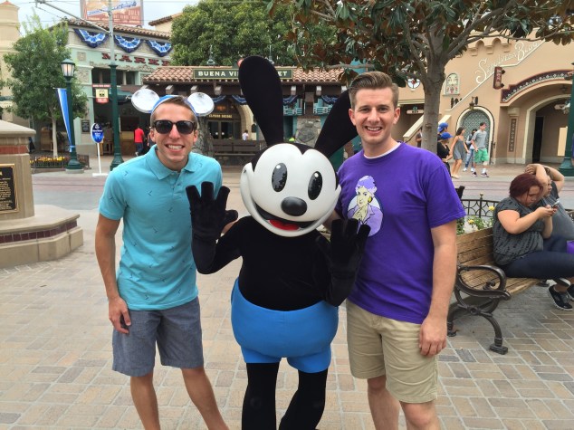 Derek, Jeremy, and Oswald the Lucky Rabbit